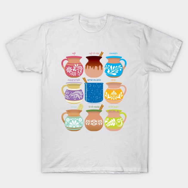 bebidas calientes y coloridas. T-Shirt by vjvgraphiks